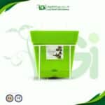 أصيص زراعة مربع بحامل للبلكونة - أخضر 